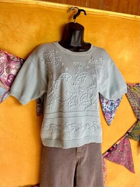 Vintage Embroidered Sweater Top